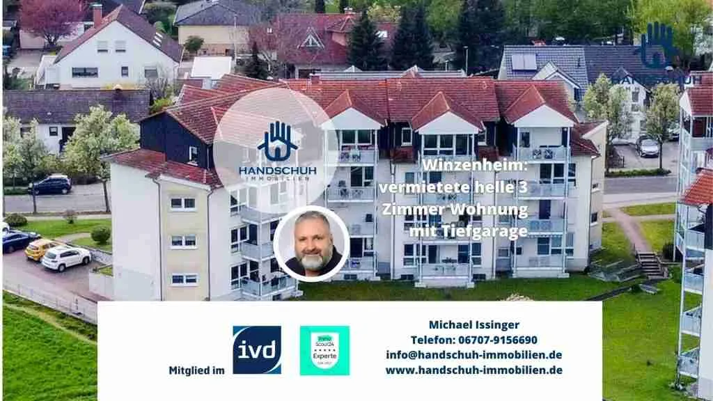 Winzenheim: vermietete helle 3 Zimmer Wohnung mit Tiefgarage